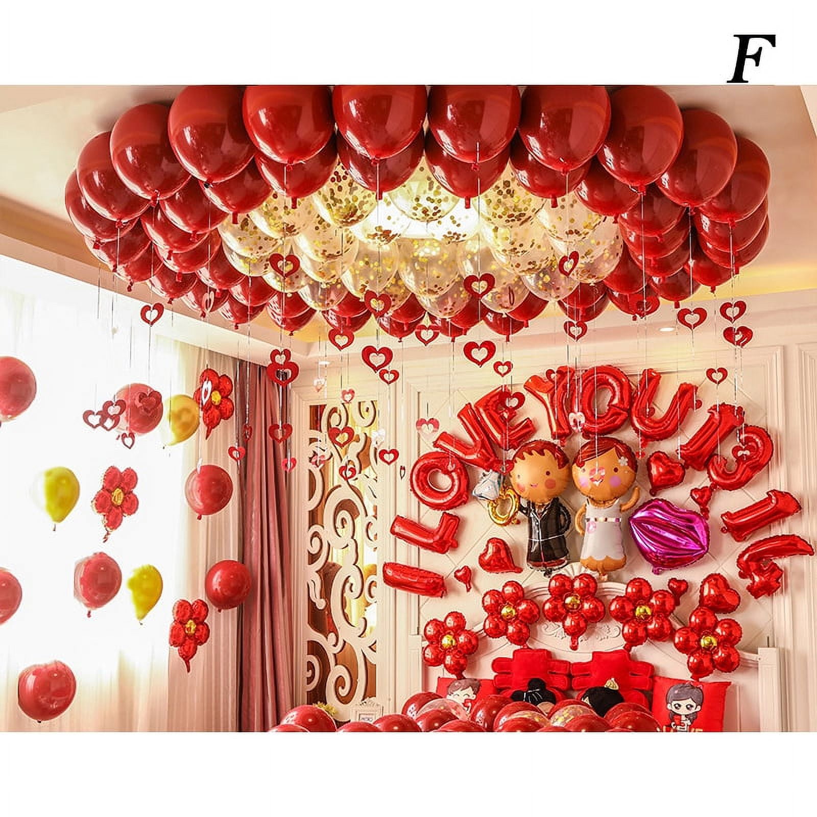 Wedding Room Decoration Wedding Balloon Combination 10 Inch Red ...