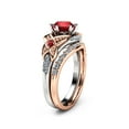 thumbnail image 1 of Wedding Ruby Engagement Ring Set, 1 of 3