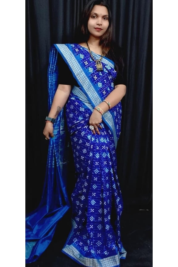 Wedding Sambalpur ikat panchali Orissa pure Silk Sarees,Latest Sambalpuri handloom ikkat Sarees gift for her.india traditional love wife mom