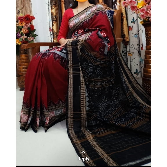 Wedding Sambalpuri Pasapali 100% cotton Sarees,Latest Sambalpuri Pasapali Sarees gift for her.india traditional patan saree for ocagnal year