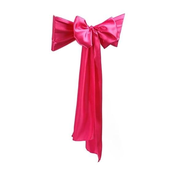 Wedding Satin Chair Sashes Bows, 7x108 Inch Ribbon Fabric Bands for Banquet Party Hotel Restaurant Ceremony and Event Chair Decorations Ties and Knots