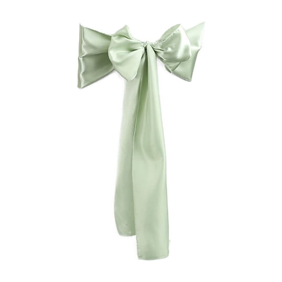 Wedding Satin Chair Sashes Bows, 7x108 Inch Ribbon Fabric Bands for Banquet Party Hotel Restaurant Ceremony and Event Chair Decorations Ties and Knots