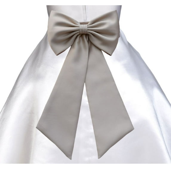Wedding Satin Tiebow Sash Bow Tie Sash with Velcro Closure 2 pcs Set Bridal Flower Special Occasion Decoration Pageant Birthday Flower Accessory