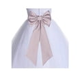 thumbnail image 1 of Wedding Satin Tiebow Sash Bow Tie Sash with Velcro Closure 2 pcs Set Bridal Flower Special Occasion Decoration Pageant Birthday Flower Accessory, 1 of 3
