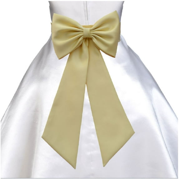 Wedding Satin Tiebow Sash Bow Tie Sash with Velcro Closure 2 pcs Set Bridal Flower Special Occasion Decoration Pageant Birthday Flower Accessory