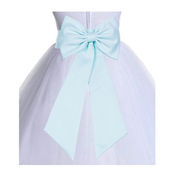 Wedding Satin Tiebow Sash Bow Tie Sash with Velcro Closure 2 pcs Set Bridal Flower Special Occasion Decoration Pageant Birthday Flower Accessory
