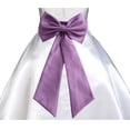 thumbnail image 1 of Wedding Satin Tiebow Sash Bow Tie Sash with Velcro Closure 2 pcs Set Bridal Flower Special Occasion Decoration Pageant Birthday Flower Accessory, 1 of 3