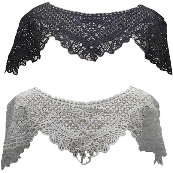 Wedding Shawl Wrap Shoulder Cover Up Hollow Shawl Mini Cape for Women Girls