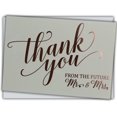 thumbnail image 1 of Wedding Shower Thank You Cards, Rose Foiled Letterpress, Bulk Set, 1 of 5