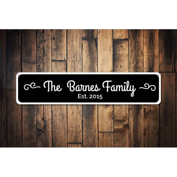 Wedding Sign Established Date Sign Family Name Sign Custom Last Name Decor Wedding Decor - Family Signs - Size: 16 x 4 Inches
