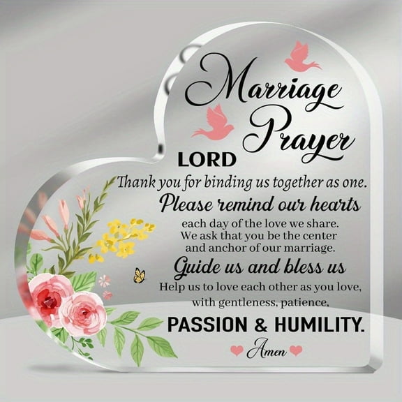 Wedding Sign Religious Wedding Gift Wedding Gift For Couples Newly Weds Prayer Quote For Couple Marriage Blessing Gift Christian Marriage Gifts Ideas Acrylic Sign