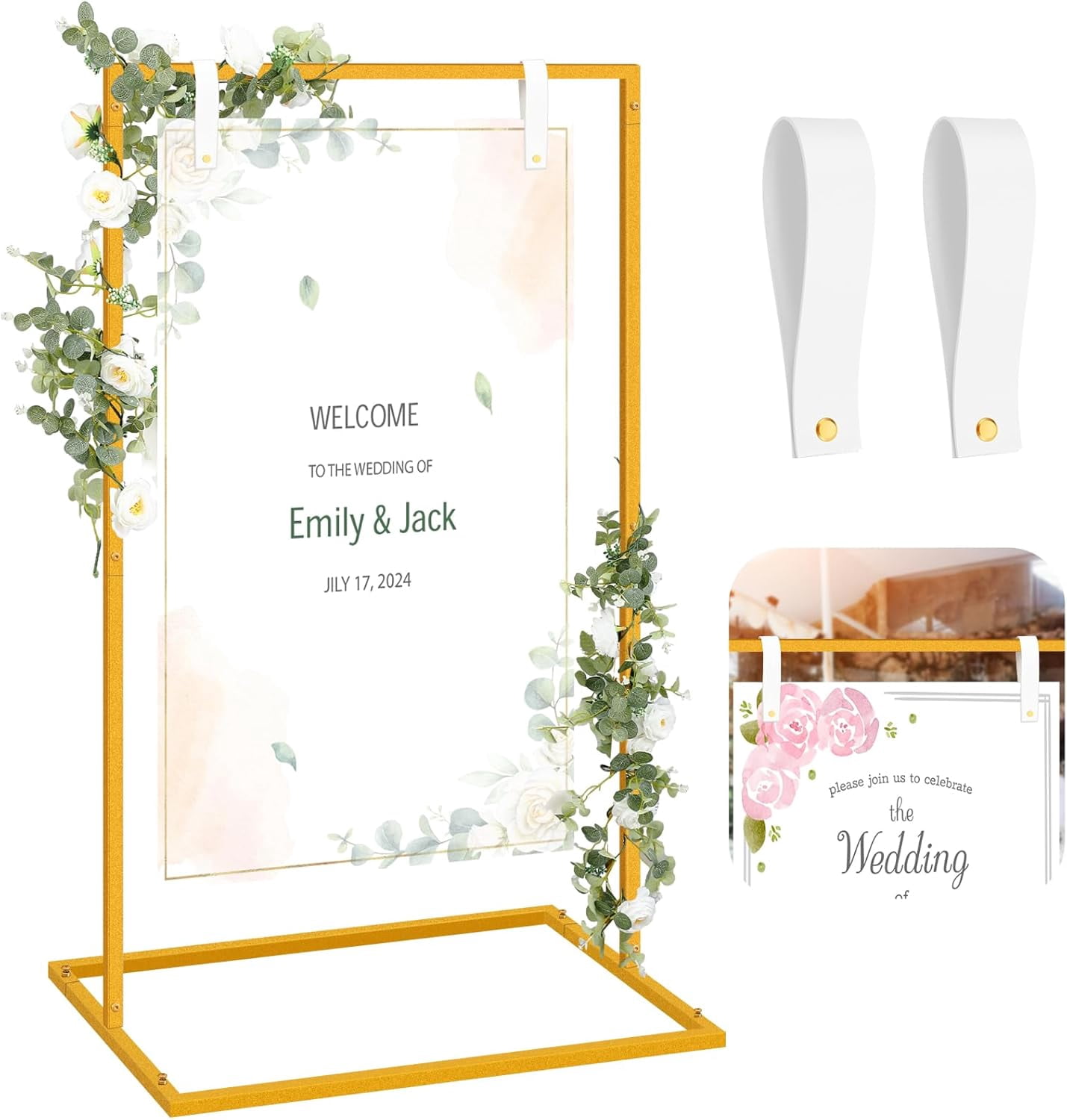 Wedding Sign Stand 50 x 30 x 20 Welcome Easel to Our Wedding Sign Stand ...