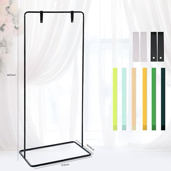 Wedding Sign Stand - Adjustable Wedding Sign W/Design Bundle & Leather Sign Hanging Straps, Durable Metal Easel Stand for Wedding Welcome Signs, Seating Charts, Ceremony & Reception Decor