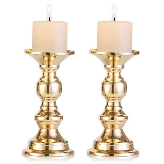 Wedding Simple Candlestick Electroplated Gold Silver Wedding Props Home Romantic Decoration Iron Candle Ornaments - golden