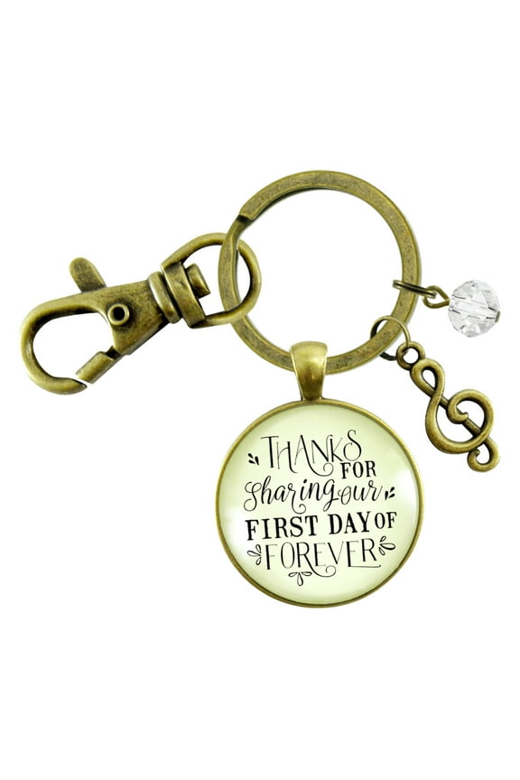Wedding Singer Gift Gutsy Goodness Bronze Keychain Thanks For Sharing Our Day For Musician Soloist G Clef