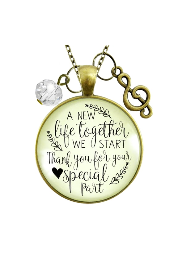 Wedding Singer Gift Gutsy Goodness Bronze Metal Necklace New Life Musician Soloist Female Adult