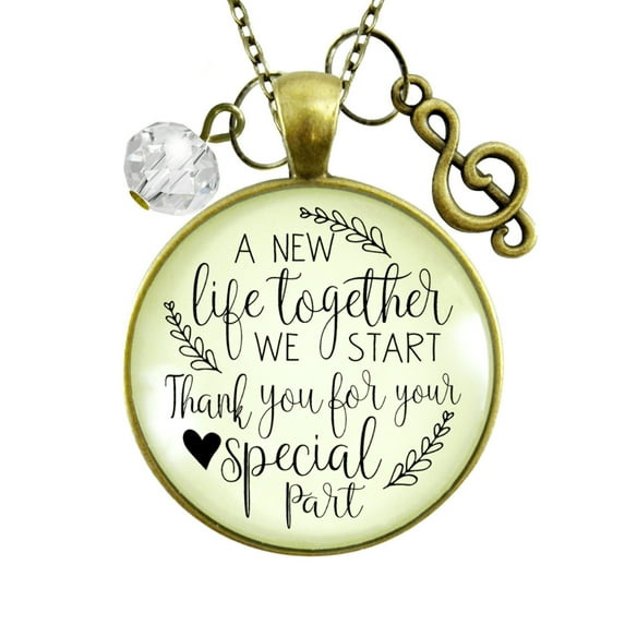 Wedding Singer Gift Gutsy Goodness Bronze Metal Necklace New Life Musician Soloist Female Adult