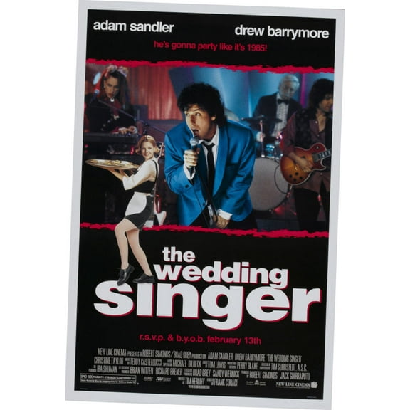 Wedding Singer The Movie Poster Adam Sandler 24In x36In Art Poster 24x36 Square Adults Best Posters