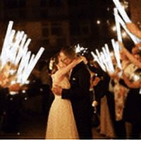 Wedding Sparklers Now LED White Foam Batons | Light-up Foam Sticks 18.5 Inches | Pack of 36