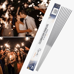 Wedding Sparklers Now Premium 20 Inches | Wedding Gold Sparklers | Pack of 72