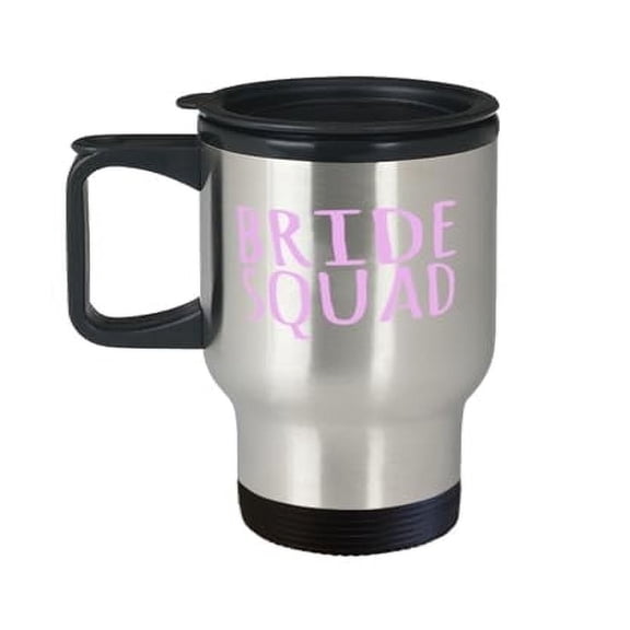 Wedding Squad Travel Mug - 14oz Portable Cup for Bridesmaids & Marriage Gifts