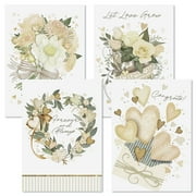 Current Wedding Stripes Congratulations Greeting Cards - Set of 8, 5" x 7"