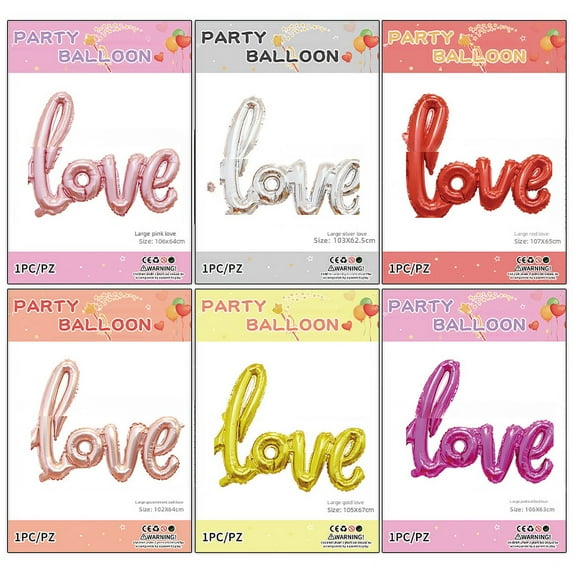 Wedding Supplies love Letter Balloon Wedding Room Valentine's Day Party Decoration Back Card Single Aluminum Film Balloon - rose red