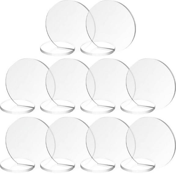 ifundom Clear Acrylic Table Number Signs Set of 10, Transparent Number Markers for Restaurants, Events, and Parties