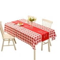 thumbnail image 1 of Wedding Table Cover Disposable PEVA Waterproof Oil-Resistant Plaid Tablecloth Washless for Family Party BBQ Picnic Dining Gingham Tablecloth, 1 of 3