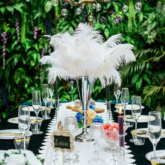 Wedding Table Flower Decoration, Tall Metal Trophy Vase Centerpiece, Elegant Home and Event Ornament, Hotel and Party Table Decoration, Durable Iron Craft Vase