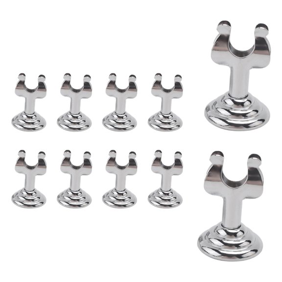 Wedding Table Sign Stands, 10-Pack Mini Menu Clips for Restaurants, Cafes and Cake Shops - Metal Label Holders