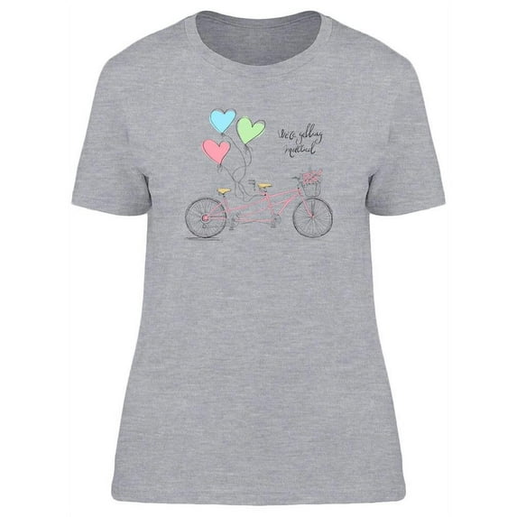 Wedding Tandem Bicycle T-Shirt Women -Image by Shutterstock, Female Large