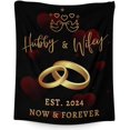 thumbnail image 1 of Wedding Throw Blanket - Soft, Fuzzy & Warm - 60x80 Inches Marriage Prayer Blankets for Bride, Groom - Black Modern Throws Gifts for Newlywed Couples, 1 of 6