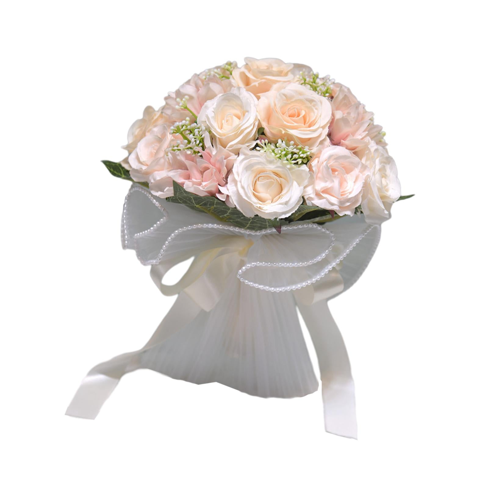 Wedding Throw Bouquet Artificial Flowers Handmade Elegant Bridal