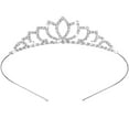 thumbnail image 1 of PartyKindom Bridal Rhinestone Tiara Hairband for Women Hair Clip for Weddings Engagements and Parties Crown Circumference, 1 of 6