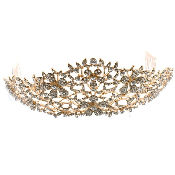 Wedding Tiara Gold Plating Rhinestone Princess Tiara