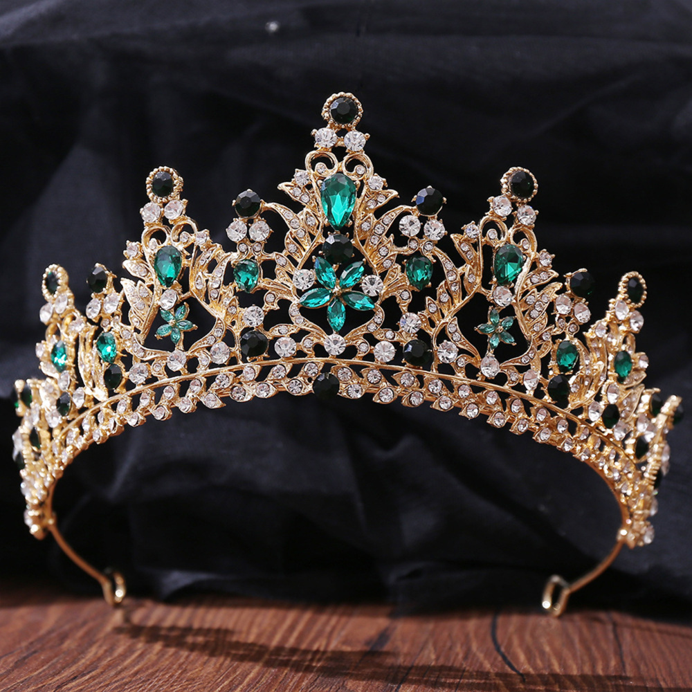 Wedding Tiara Silver Gold Crown Sparkly Colorful Rhinestones Metal