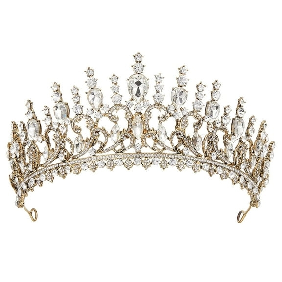 Wedding Tiaras for Women Vintage Wedding Tiara for Bride Princess Queen Crown for Halloween Costume Party Prom Quinceanera Birthday Christmas Bride, Bronze