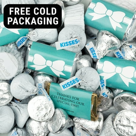 Wedding Tiffany Bow Themed Candy Hershey's Mix 3lb (Free Cold Pack)
