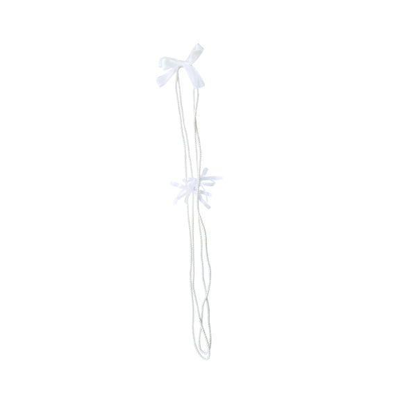 Wedding Unity Rope Ceremony Decor With Satin Bows, White Wedding Cord for Traditional Ceremony