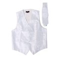 thumbnail image 1 of Wedding Vest Set, White Paisley, 1 of 5