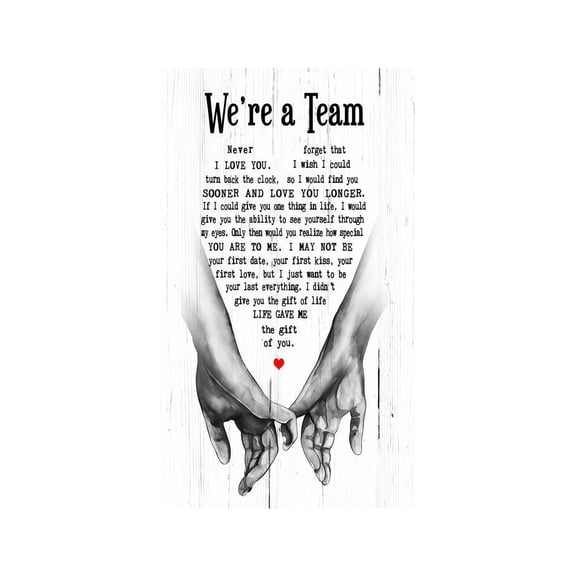 Wedding Vows Wall Art Were A Team Marriage Quote Print Romantic Love Poster for Couples Home Decor Anniversary Wedding Gift