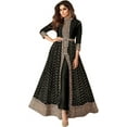 thumbnail image 1 of Wedding Wear Pakistani Designer Salwar Kameez Suits Indian Anarkali Gown Dress ( Black, 4XL - 50 ), 1 of 5
