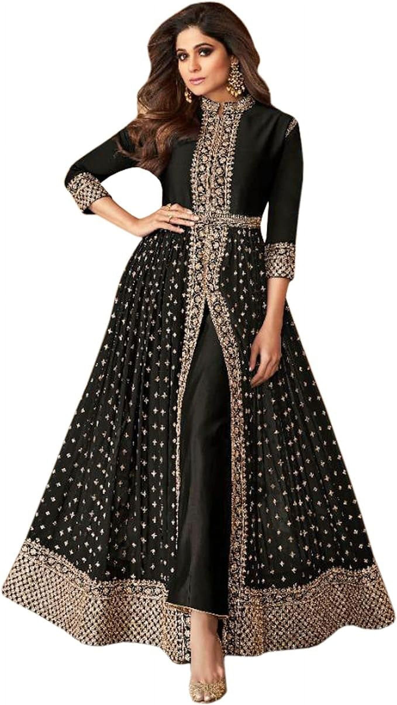 Wedding Wear Pakistani Designer Salwar Kameez Suits Indian Anarkali Gown Dress ( Black, M - 40 ) - Walmart.com Wedding Wear Pakistani Designer Salwar Kameez Suits Indian Anarkali Gown Dress ( Black, M - 40 ) - Walmart.com