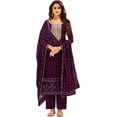 thumbnail image 1 of Wedding Wear Pakistani Designer Salwar Kameez Suits Indian Plazo Pant Dress ( Purple, XXL - 46 ), 1 of 7