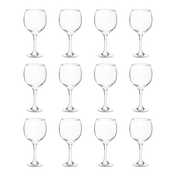 Wedding Wine Glasses, Set of 12, Bulk Pack - Restaurant Glassware, Clear