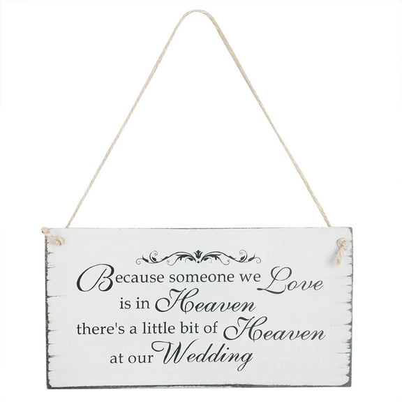 Wedding Wooden Hanging Sign Memorial Plaque Board Ornament Gift for Bride Groom