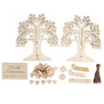 thumbnail image 1 of Wedding Wooden Trees for Crafting, Rustic Guest Registry with 50pcs Wooden Hearts, Wood Tree Frame Drop Box Guest Books Handicraft Decoration for Wedding Anniversaries, 1 of 8