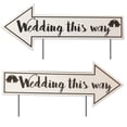 thumbnail image 1 of Directional Signs 23" x 9" Wedding Yard Signs 2 Count, 1 of 5
