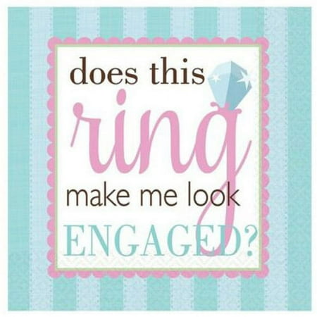 Wedding and Bridal 'Does This Ring..?' Lunch Napkins (16ct)